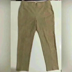 Zenergy by Chico's tan faux suede leggings